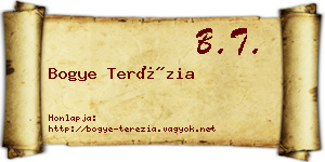 Bogye Terézia névjegykártya